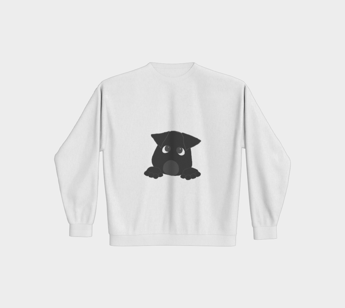 Labrador Retriever Black lab peeking cartoon preview