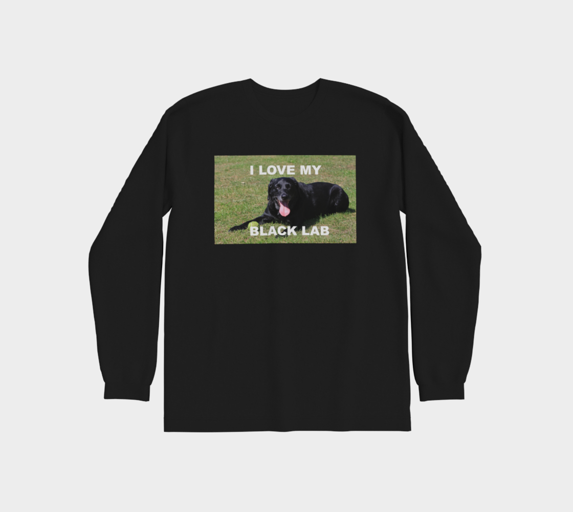 I love my black lab with picture (Labrador Retriever  preview