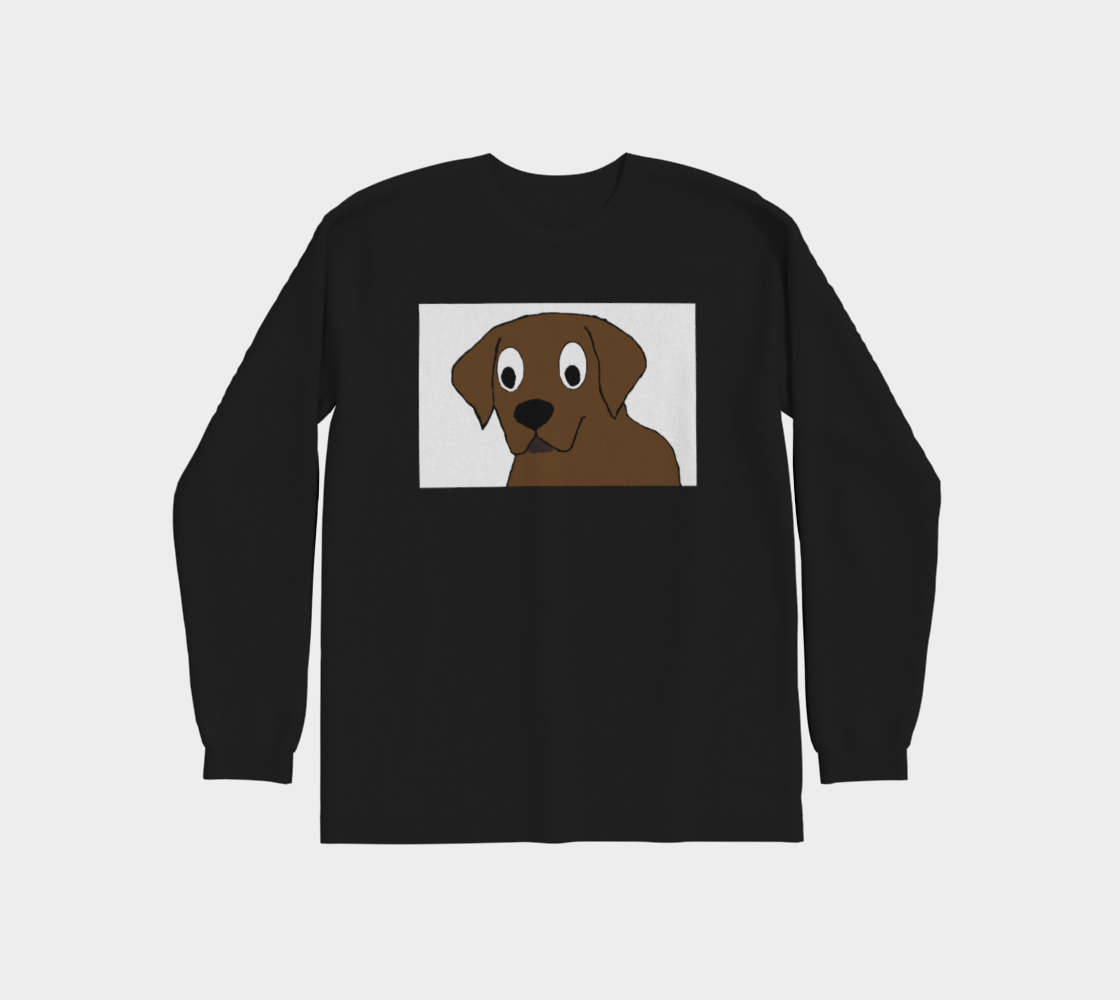 Labrador Retriever chocolate lab cartoon head preview