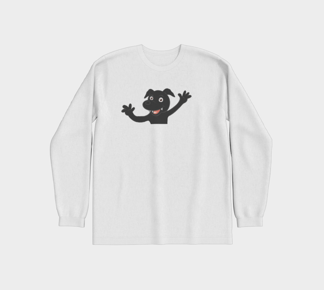 Labrador Retriever black lab waving cartoon preview