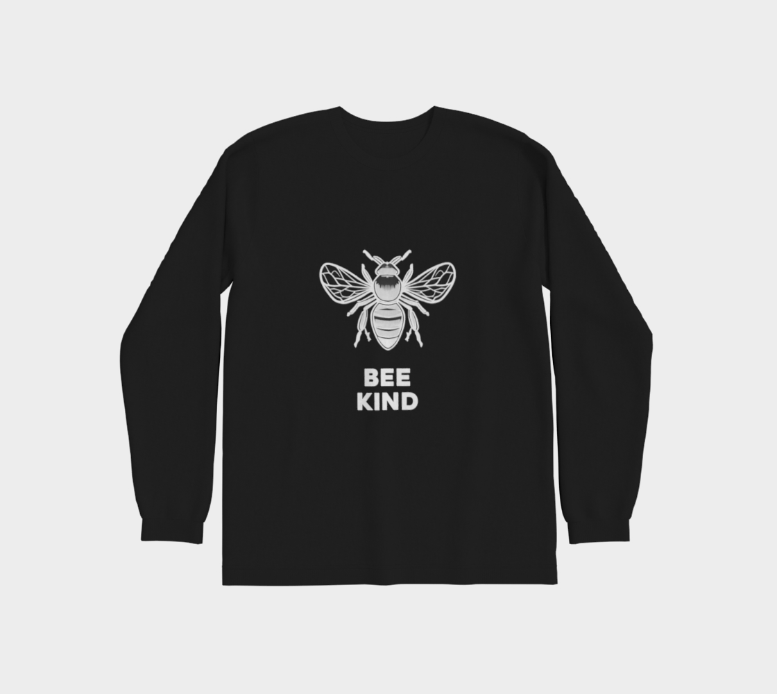 Bee Kind White On Black preview