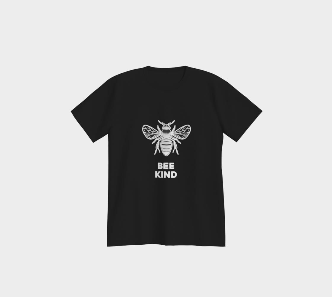Bee Kind White On Black preview