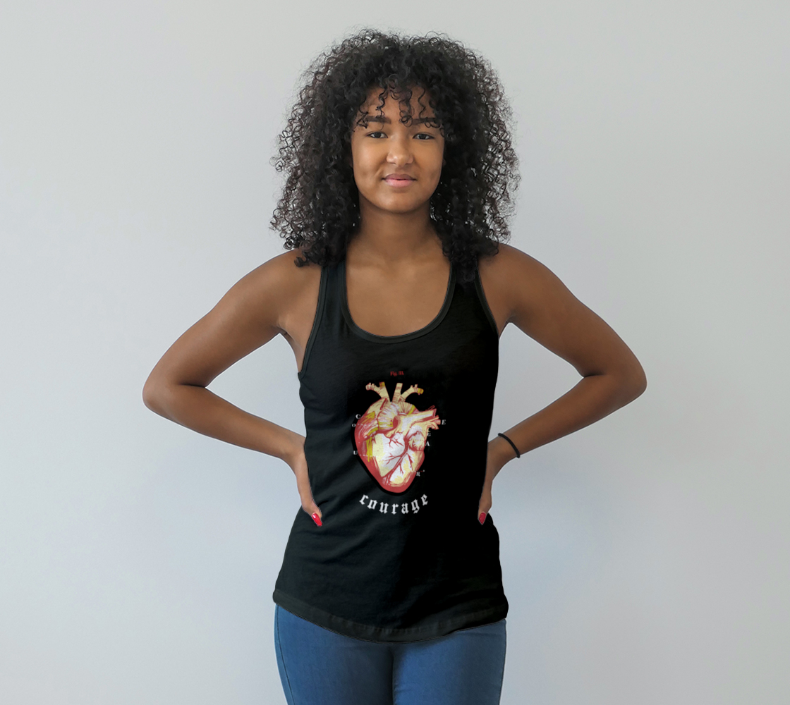 Courage Heart Racerback Tank Top preview