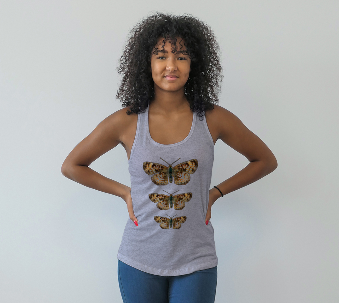 3 Brown Graphic Fritillary Butterflies preview