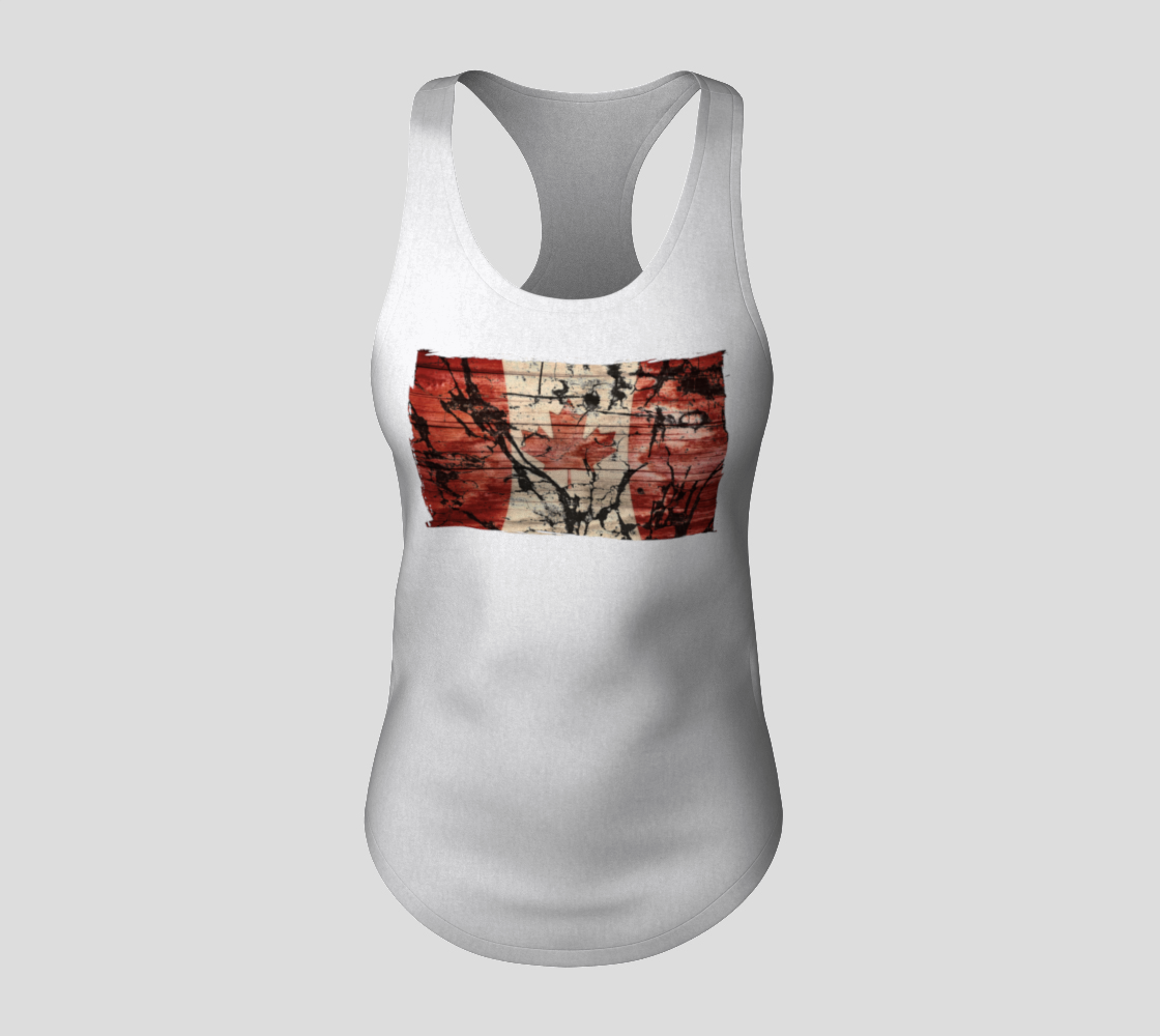 Rustic Grunge Canada Flag Graphic Wood preview #3