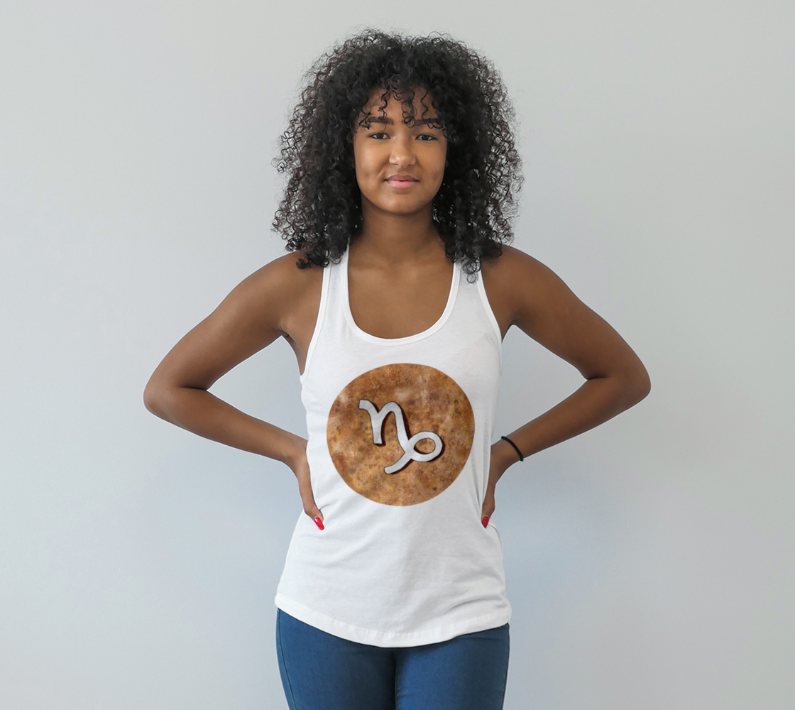 Aperçu de Capricorn astrological sign Racerback Tank Top #1