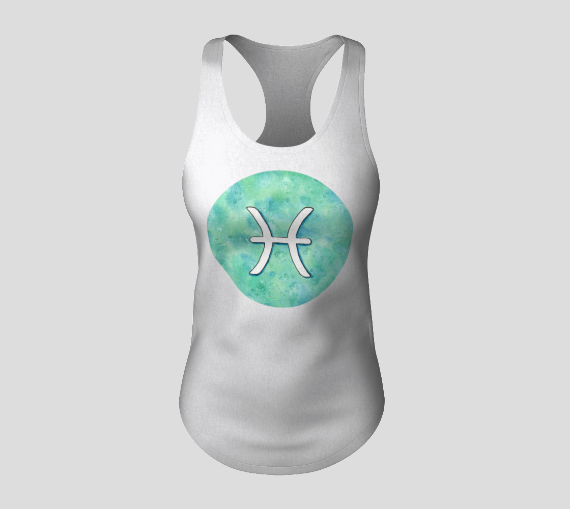 Aperçu de Pisces astrological sign Racerback Tank Top #3