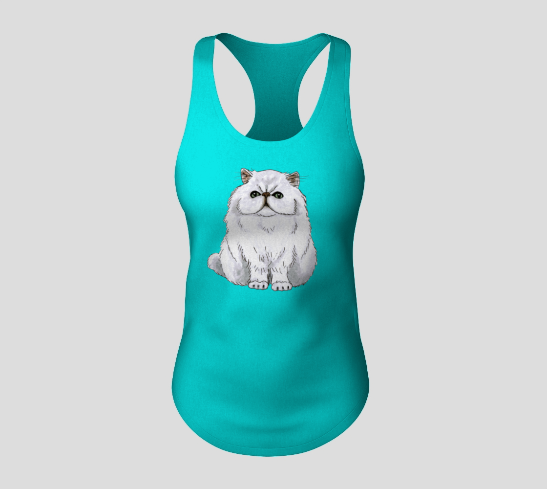 Aperçu de Persian cat Racerback Tank Top #3