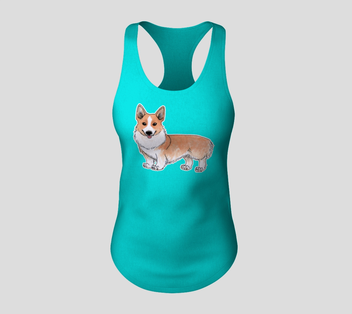 Aperçu de Welsh corgi dog Racerback Tank Top #3