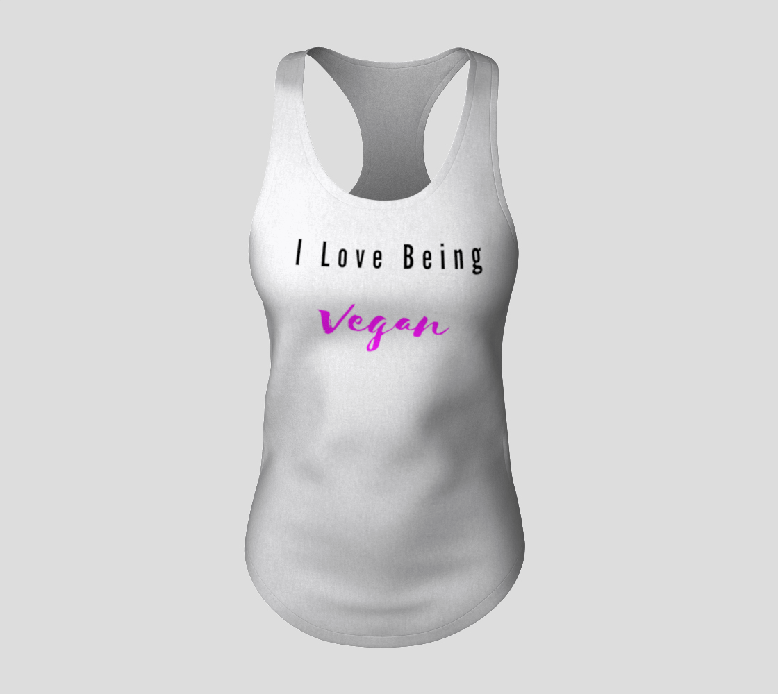 Aperçu de I Love Being Vegan - Pink Text #3