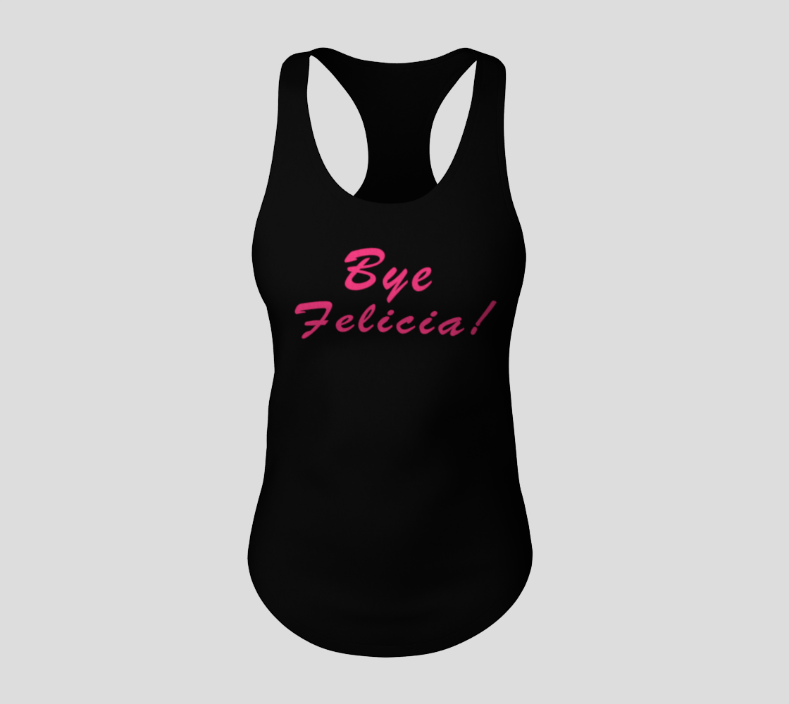 Aperçu de Bye Felicia Women's Black Racerback Tank #3
