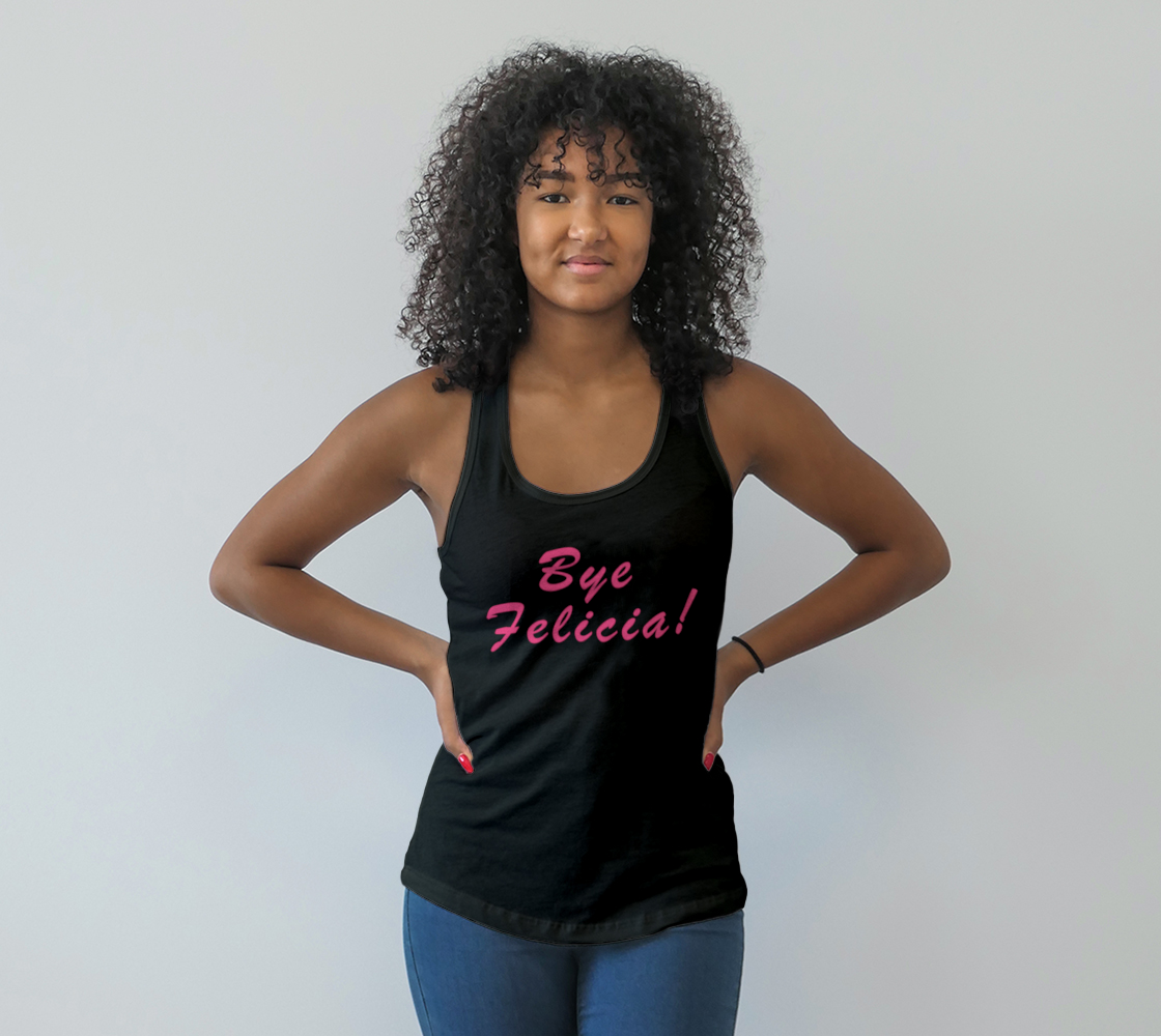 Aperçu de Bye Felicia Women's Black Racerback Tank #1