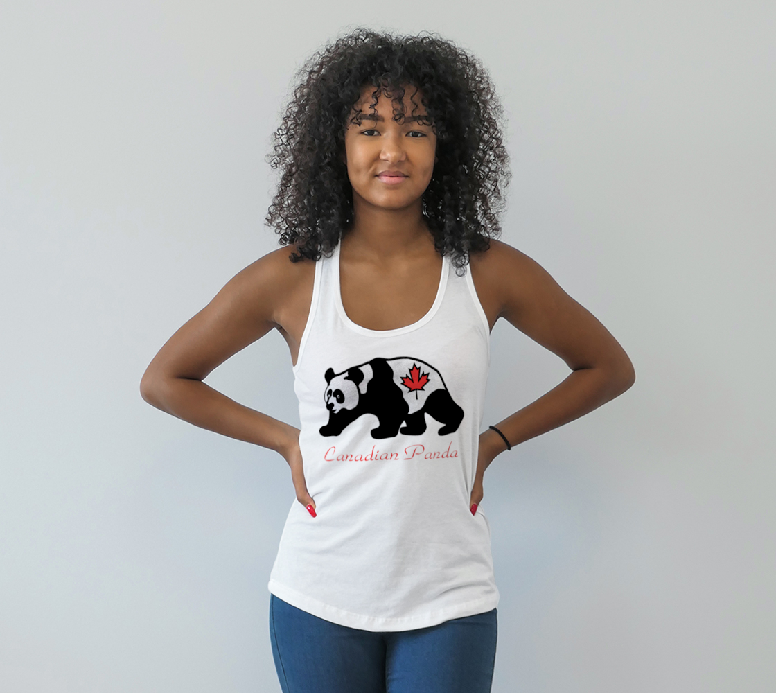 Canadian Panda Racerback Tank Top preview