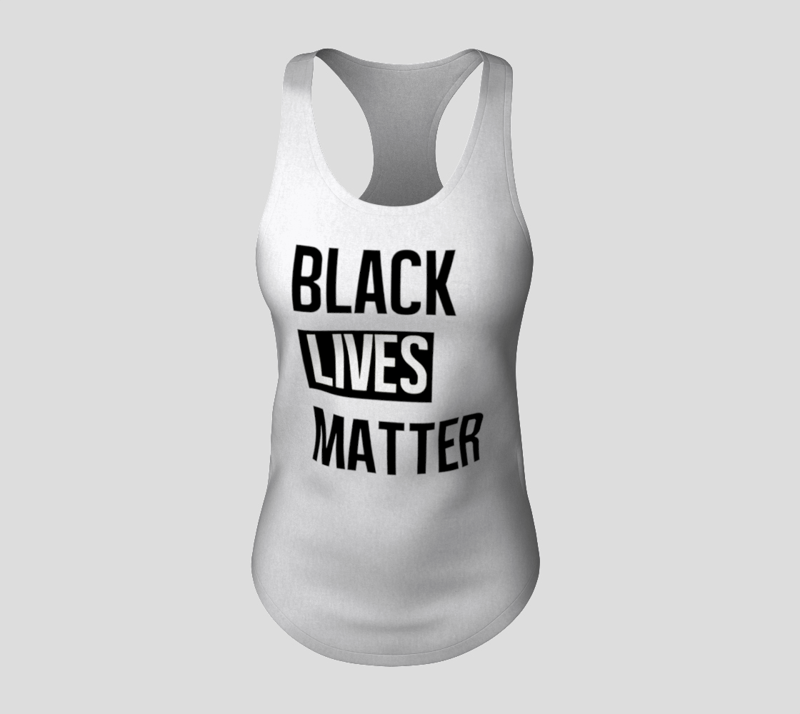 Black Lives Matter Bold BLM Typography Racerback Tank Top, AWSDG preview #3