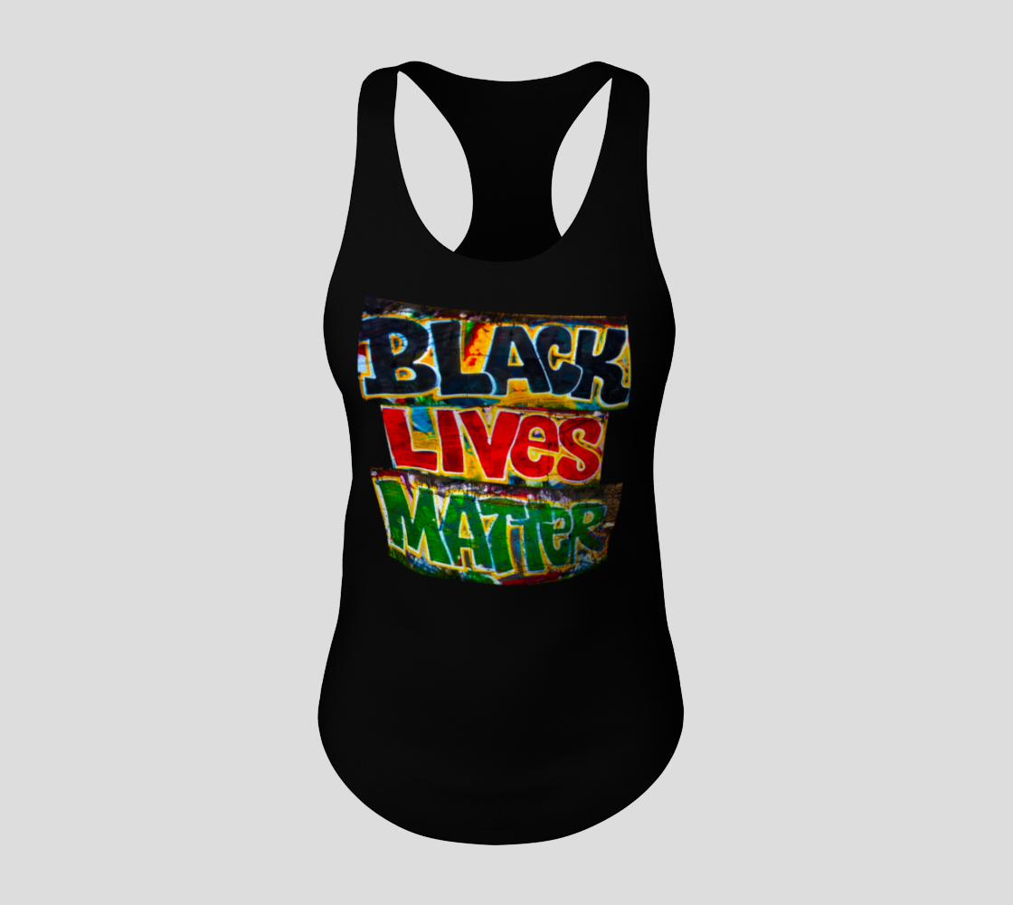 Black Lives Matter Graffiti Wall Racerback Tank Top, AWSDG preview #3