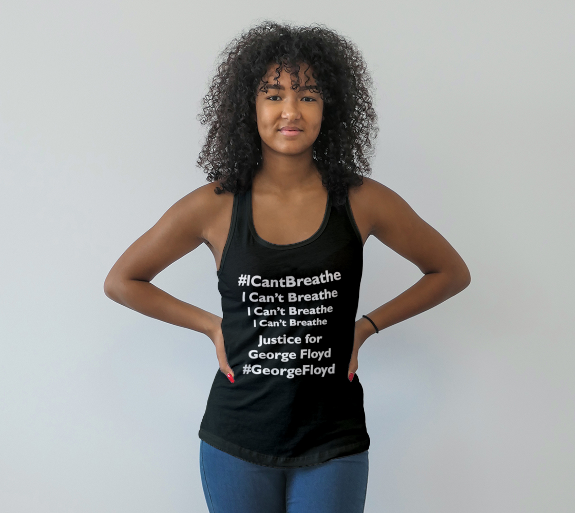 I Can't Breathe George Floyd Last Words BLM Racerback Tank Top, AWSDG preview