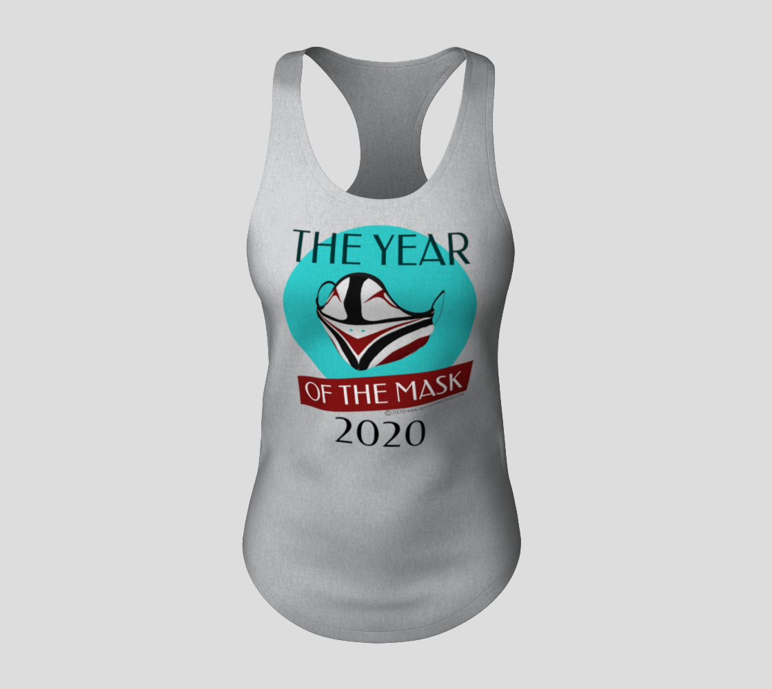 The Year of The Mask Women's Racer - T Northwest Native Art preview #3