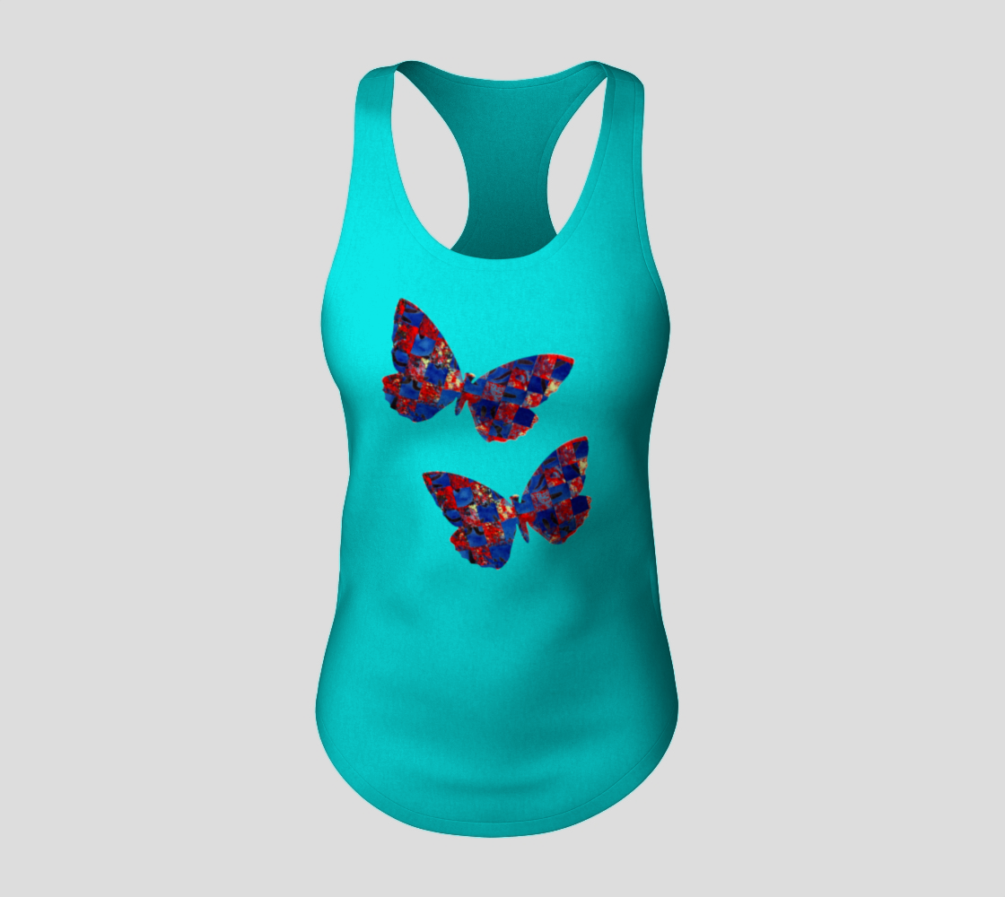 Woven Butterfly in Red and Blue preview #3