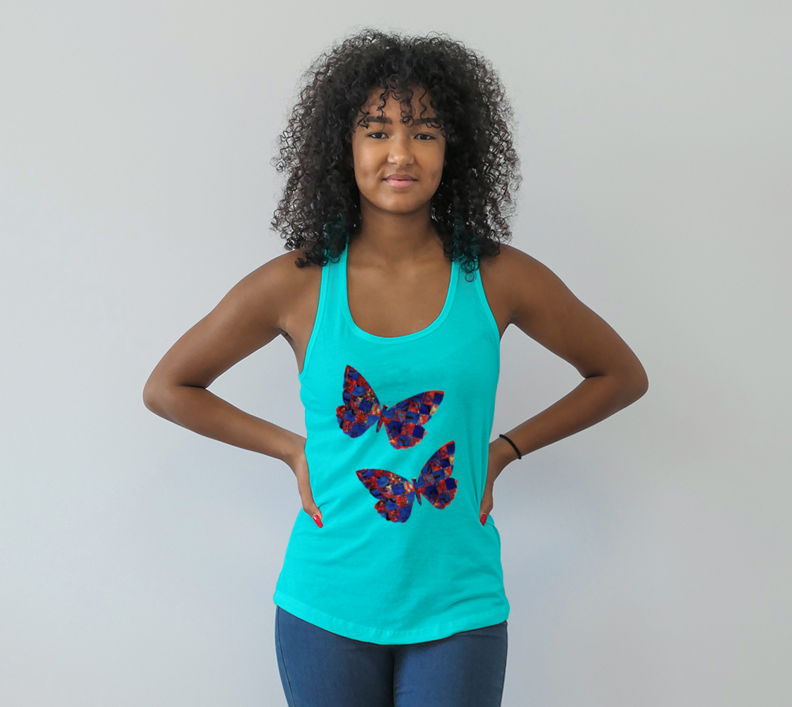Woven Butterfly in Red and Blue preview #1
