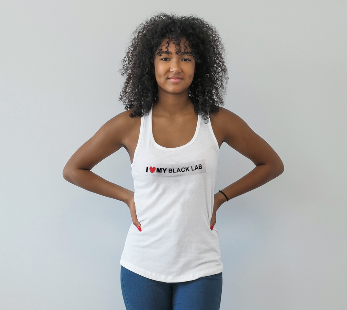 I Love My Black Lab racerback tank top preview #1