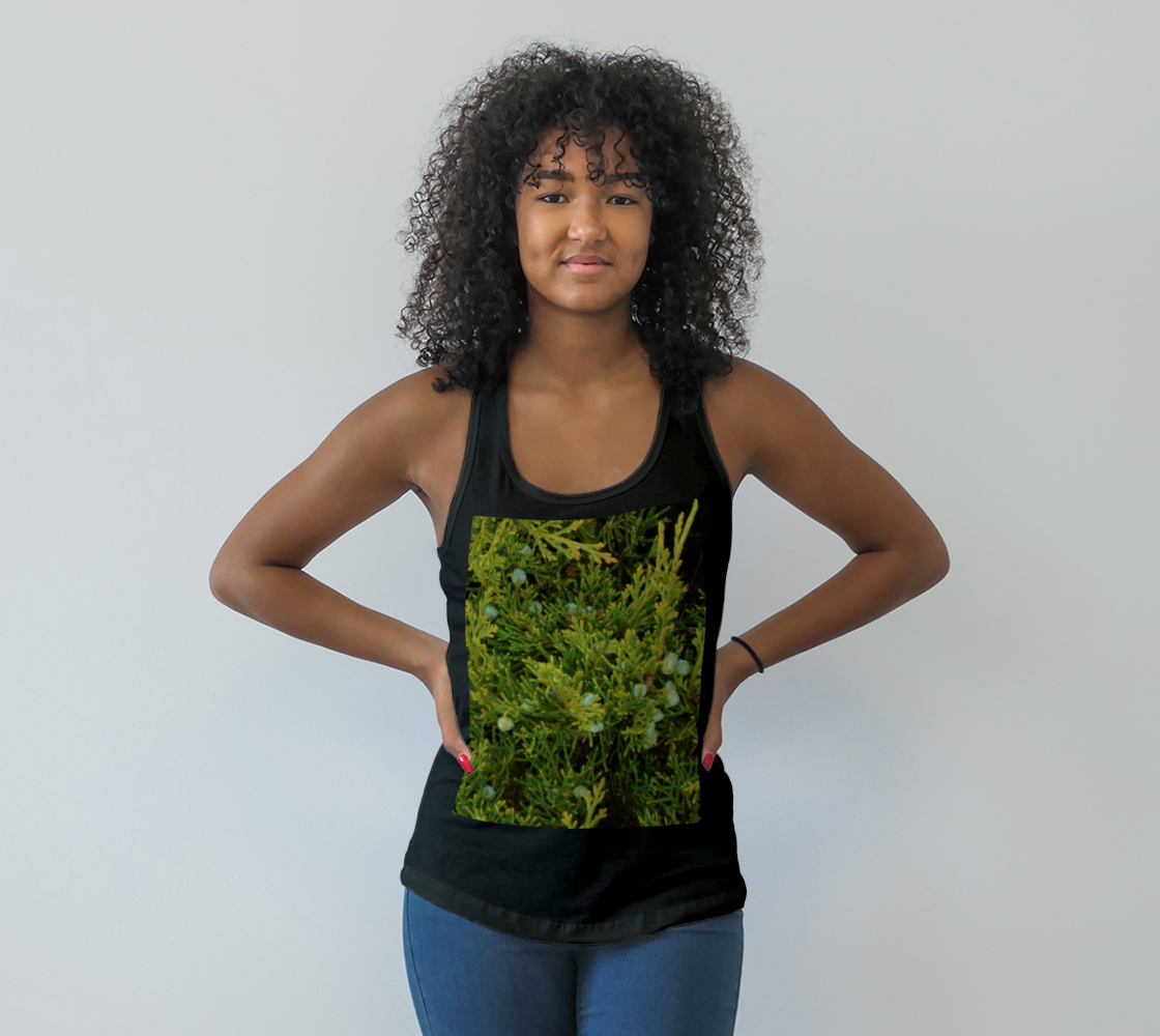 DTG Racerback Tank Top Evergreen And Berries preview