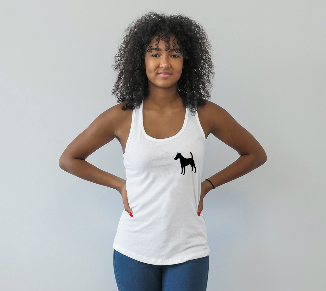 Smooth Fox Terrier Racerback Tank Top Small Silhouette preview