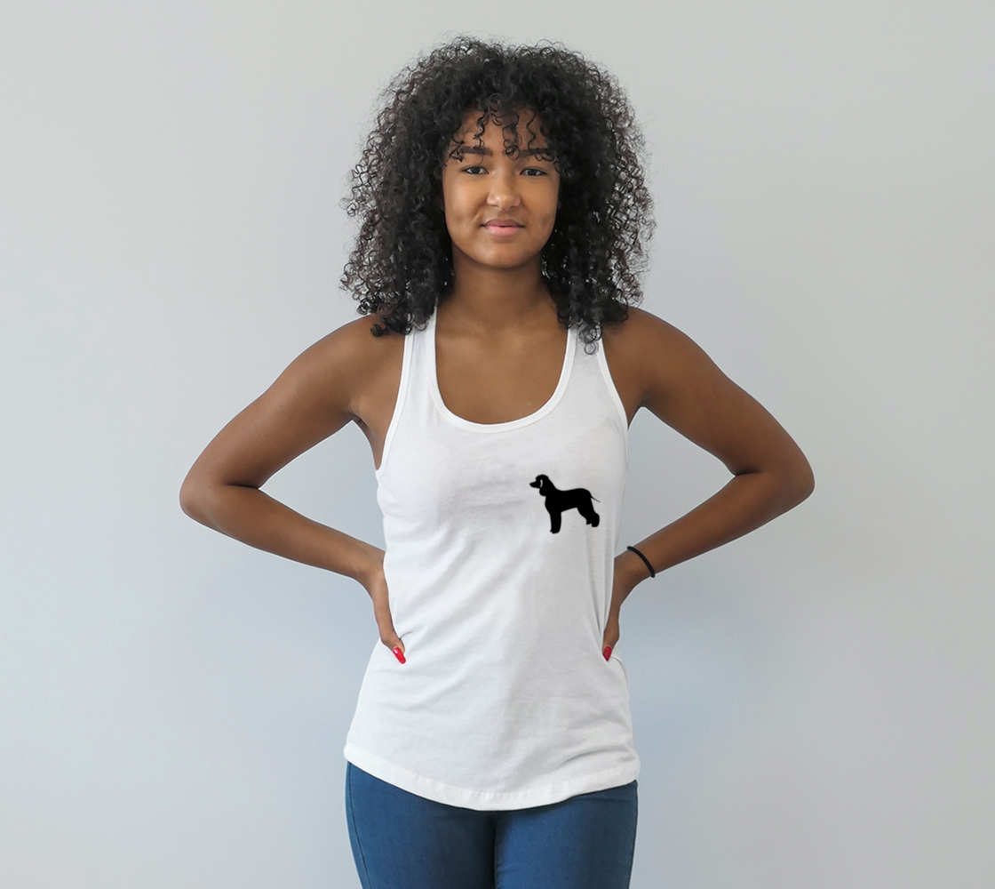 Irish Water Spaniel Racerback Tank Top Small Silhouette preview