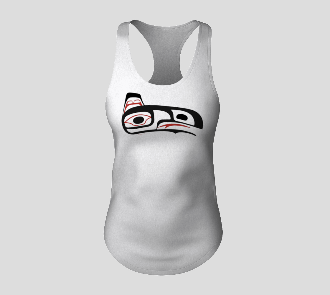 Tlingit Raven Racer Back - White T preview #3