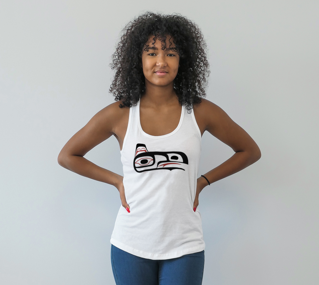 Tlingit Raven Racer Back - White T preview