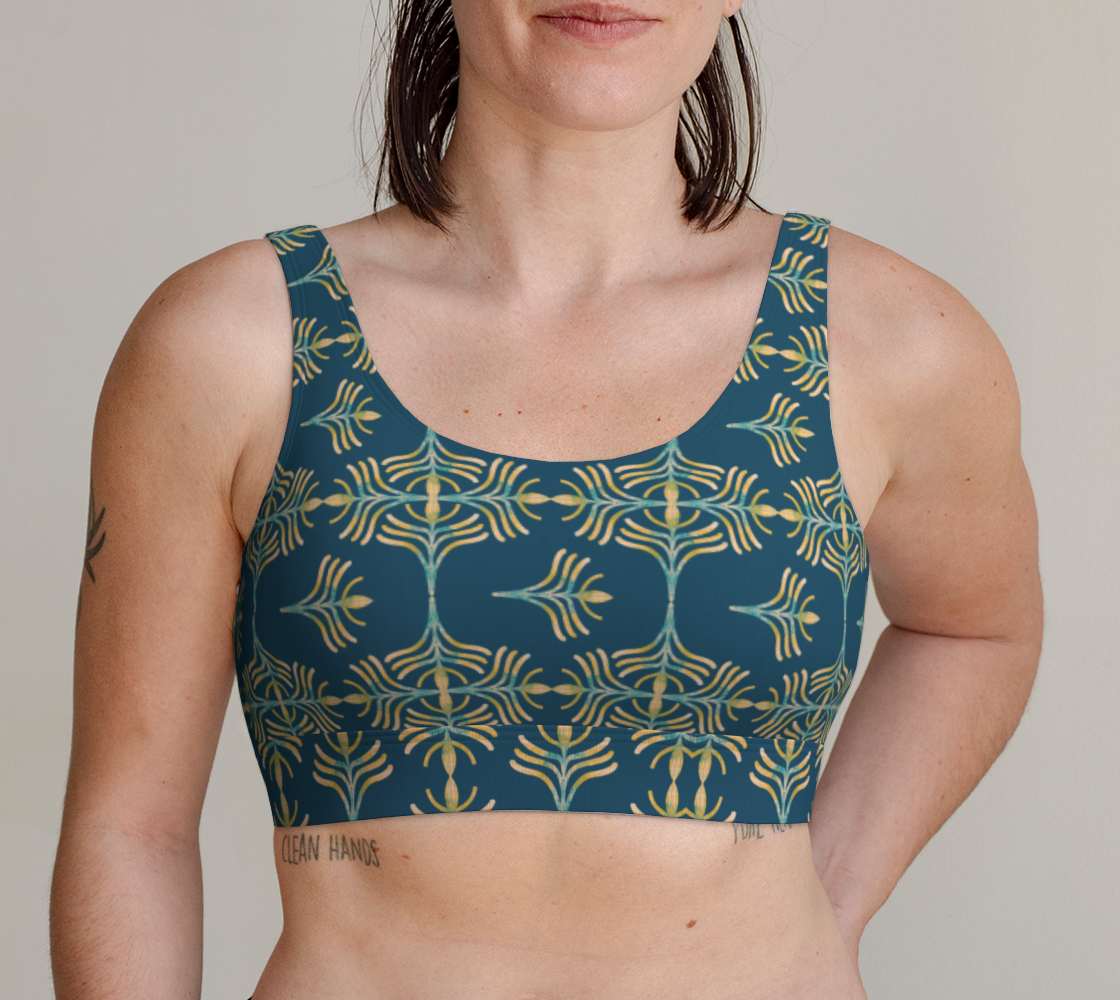 Blue + gold bralette preview