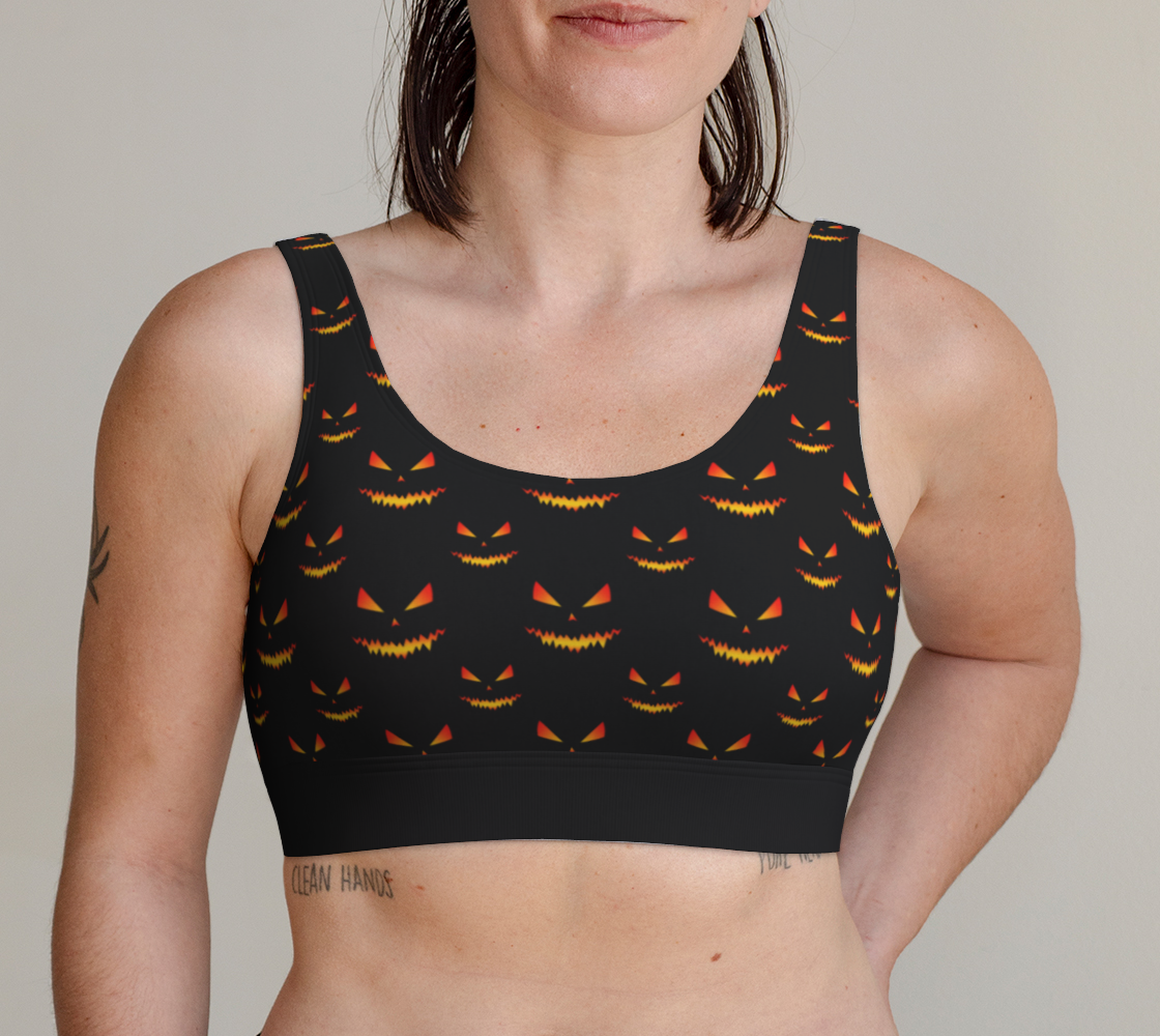 Jack O'Lantern face Halloween Cool Scary orange yellow black pattern aperçu