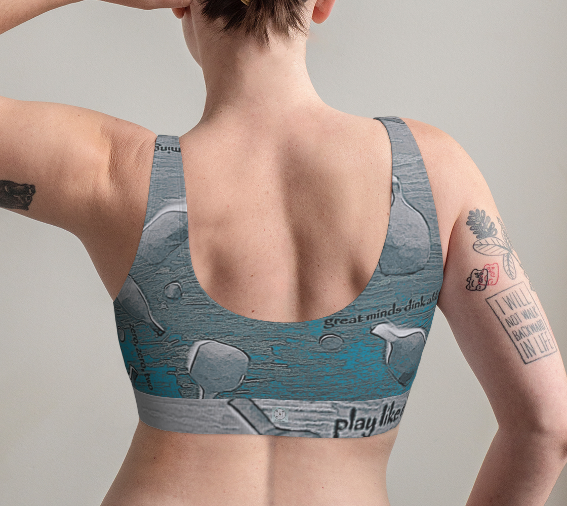 pickleball artwear, quote series, turquoise  and grey preview #2