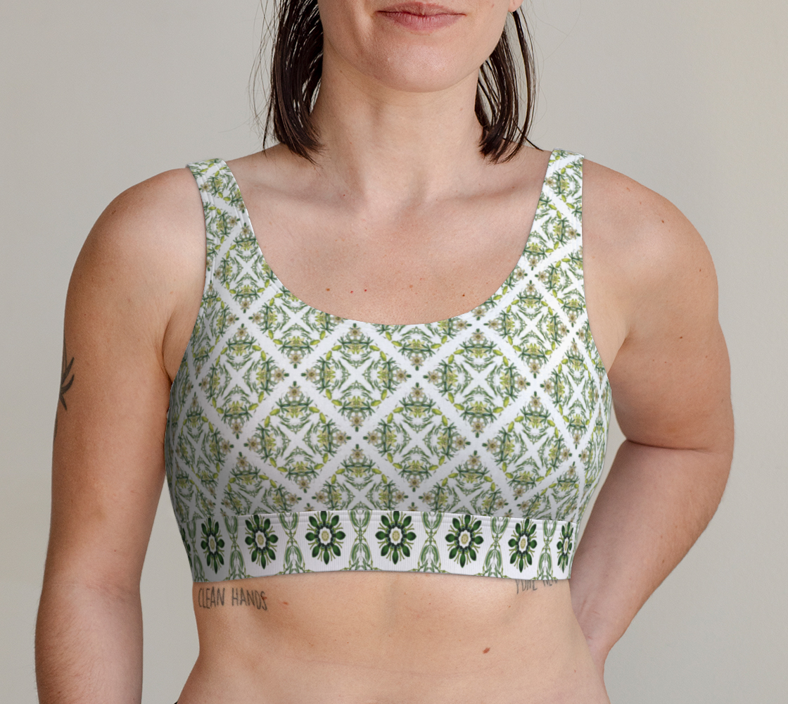 Green Floral Scoop Bralette preview