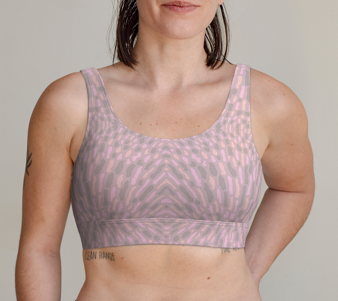 Organic Abstract - Cappuccino Scoop Bralette preview