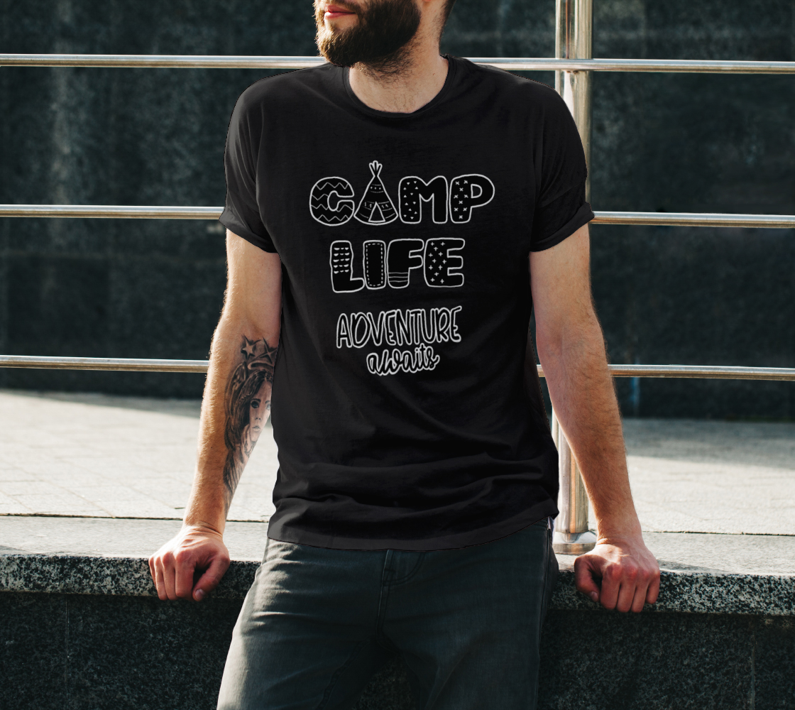 Aperçu de Camp Life Adventure Awaits Unisex T-Shirt, AOWSGD #3