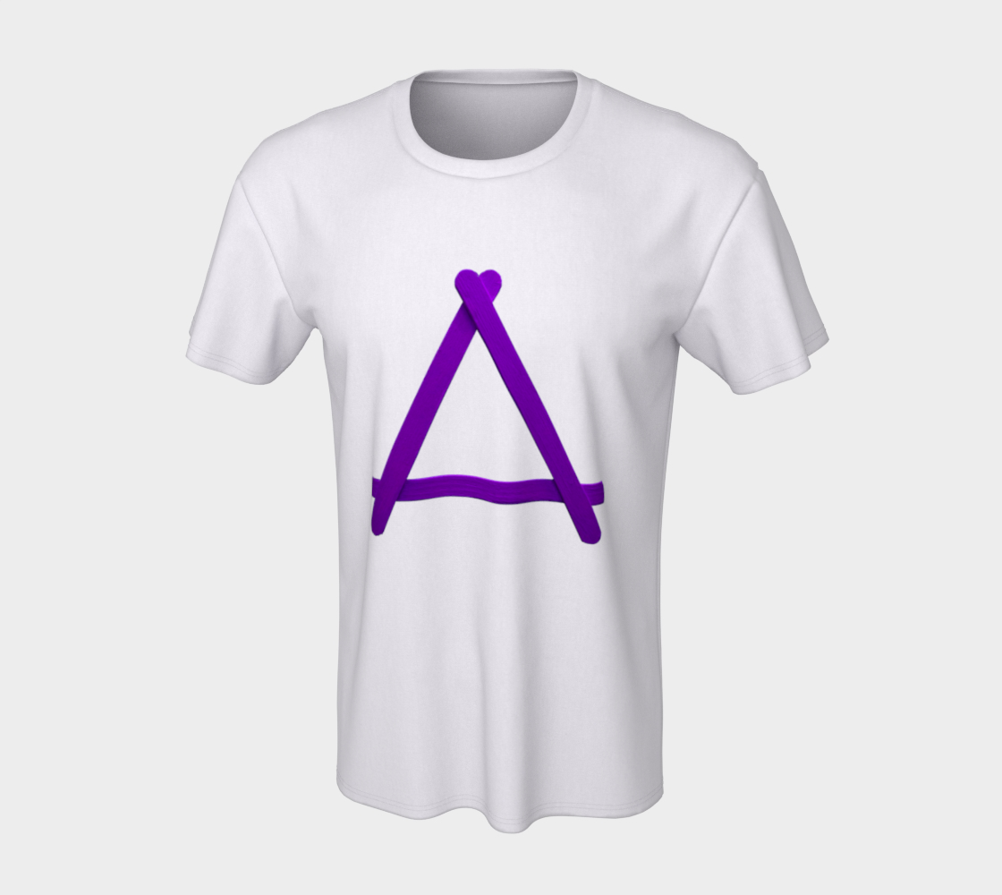 Popstick Triangle in Purple Unisex Tee preview #7