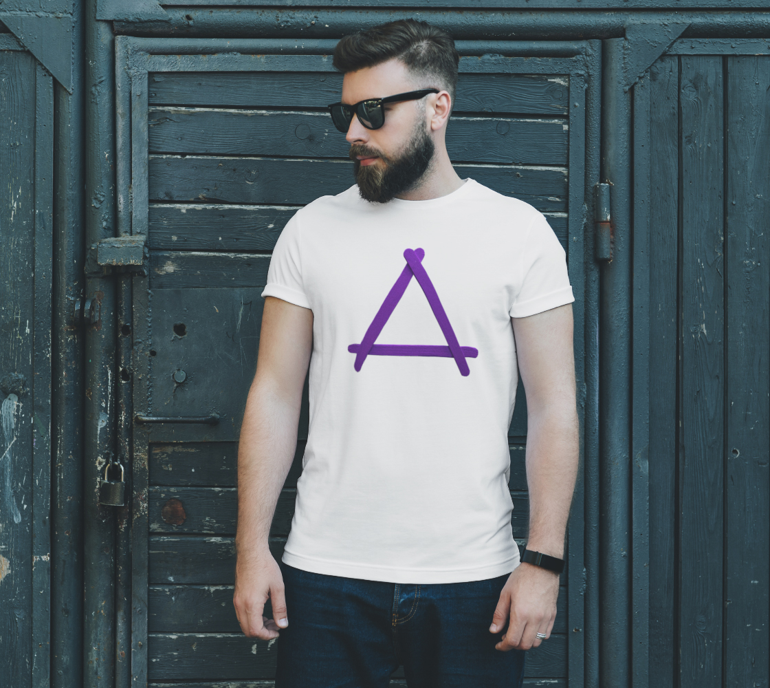 Popstick Triangle in Purple Unisex Tee preview #2