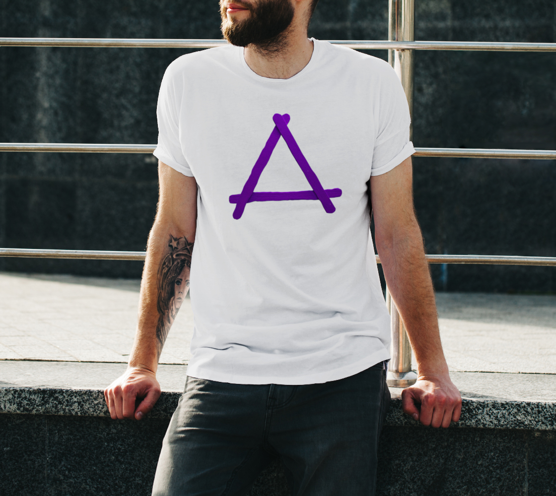 Popstick Triangle in Purple Unisex Tee preview #3