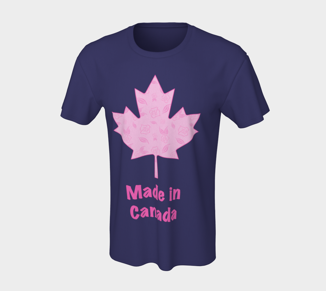 Made in Canada Unisex Tee - Cartoon Rose preview #7