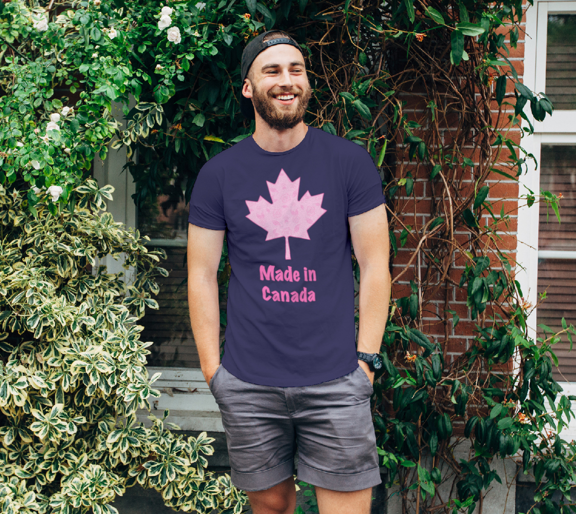 Aperçu de Made in Canada Unisex Tee - Cartoon Rose
