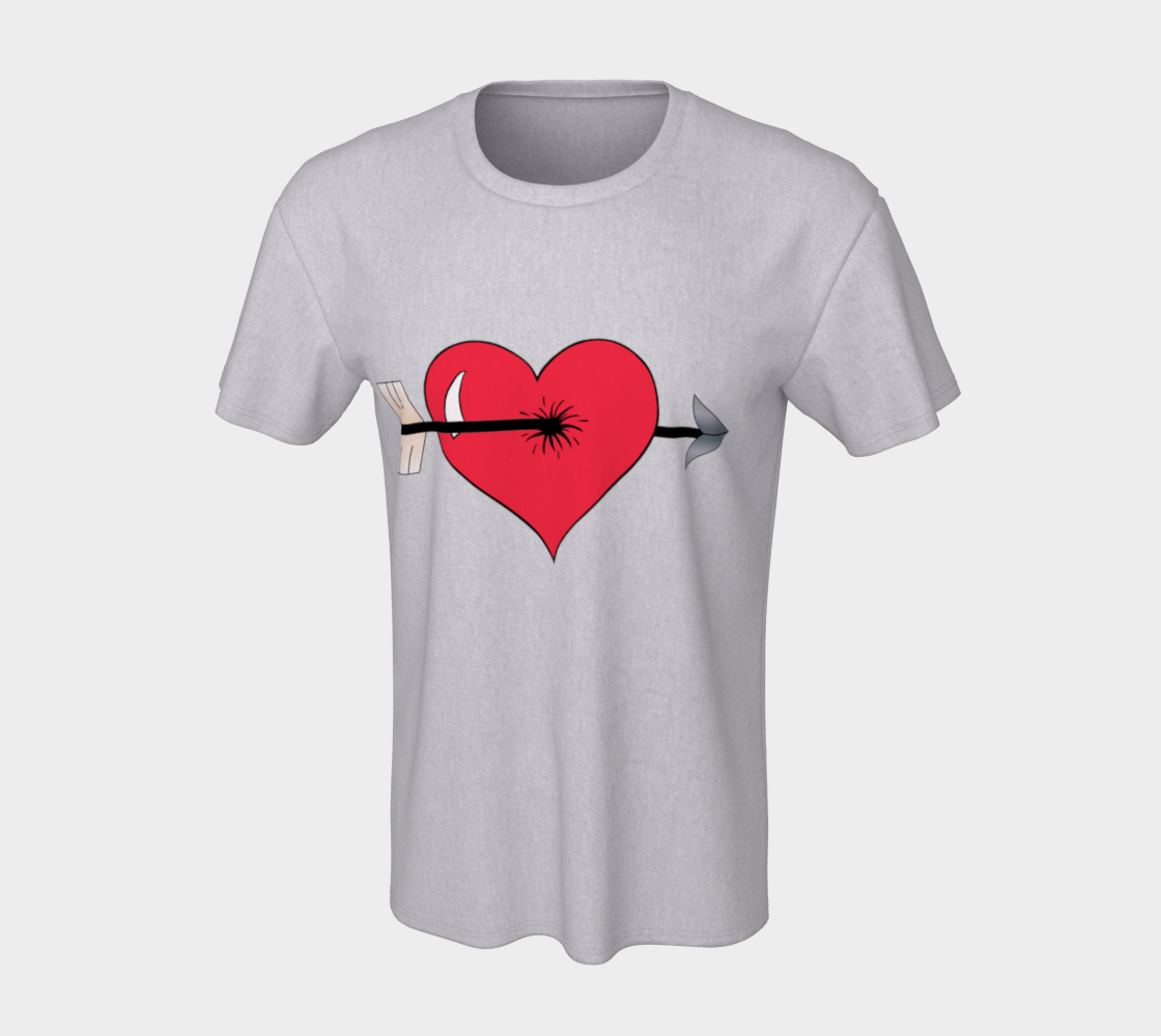 Aperçu de Struck by Cupid's Arrow Unisex Tee #7