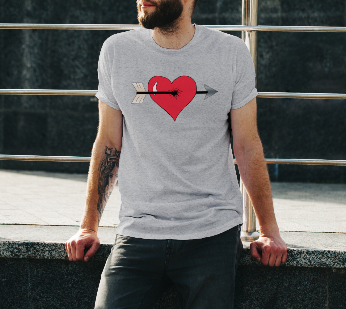 Aperçu de Struck by Cupid's Arrow Unisex Tee #3