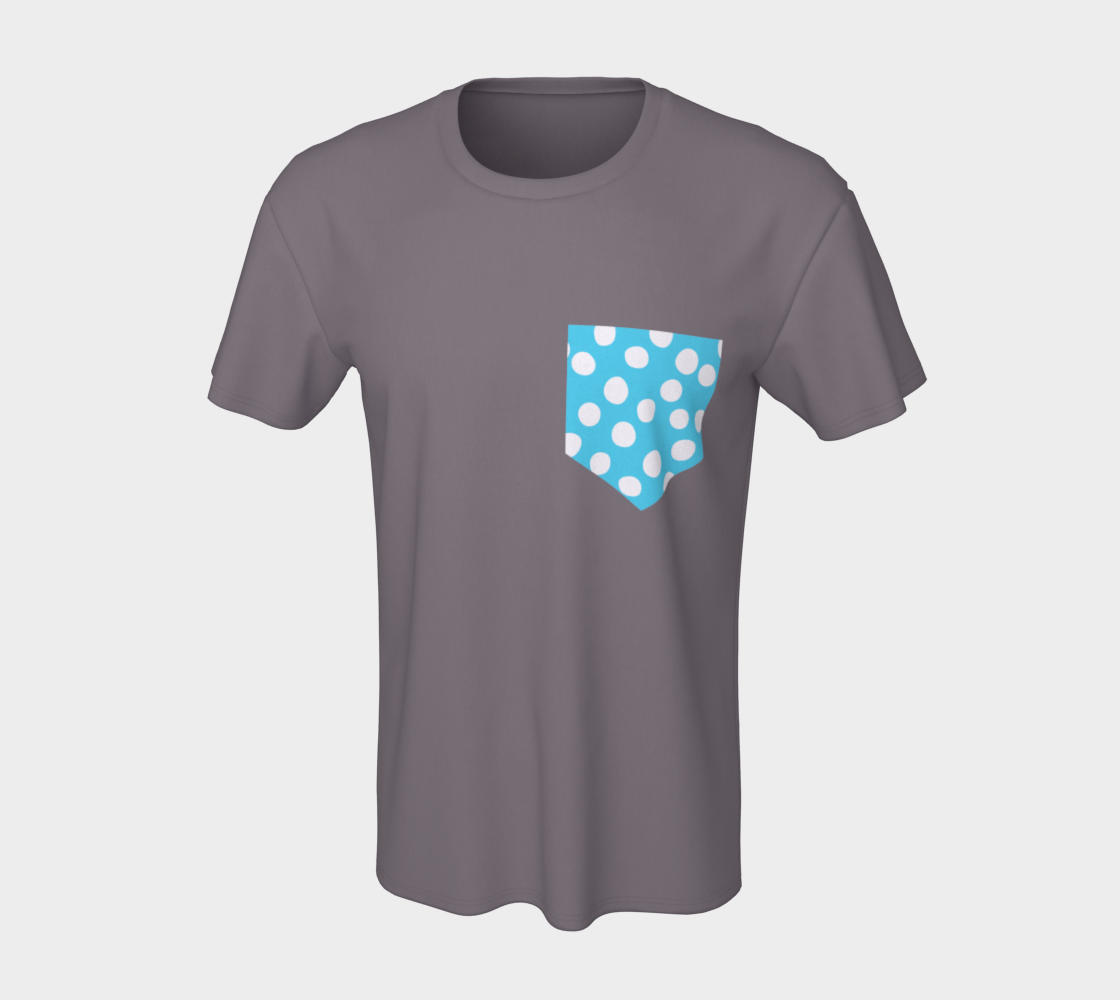 All About the Dots Pocket Unisex Tee - Blue Miniature #8