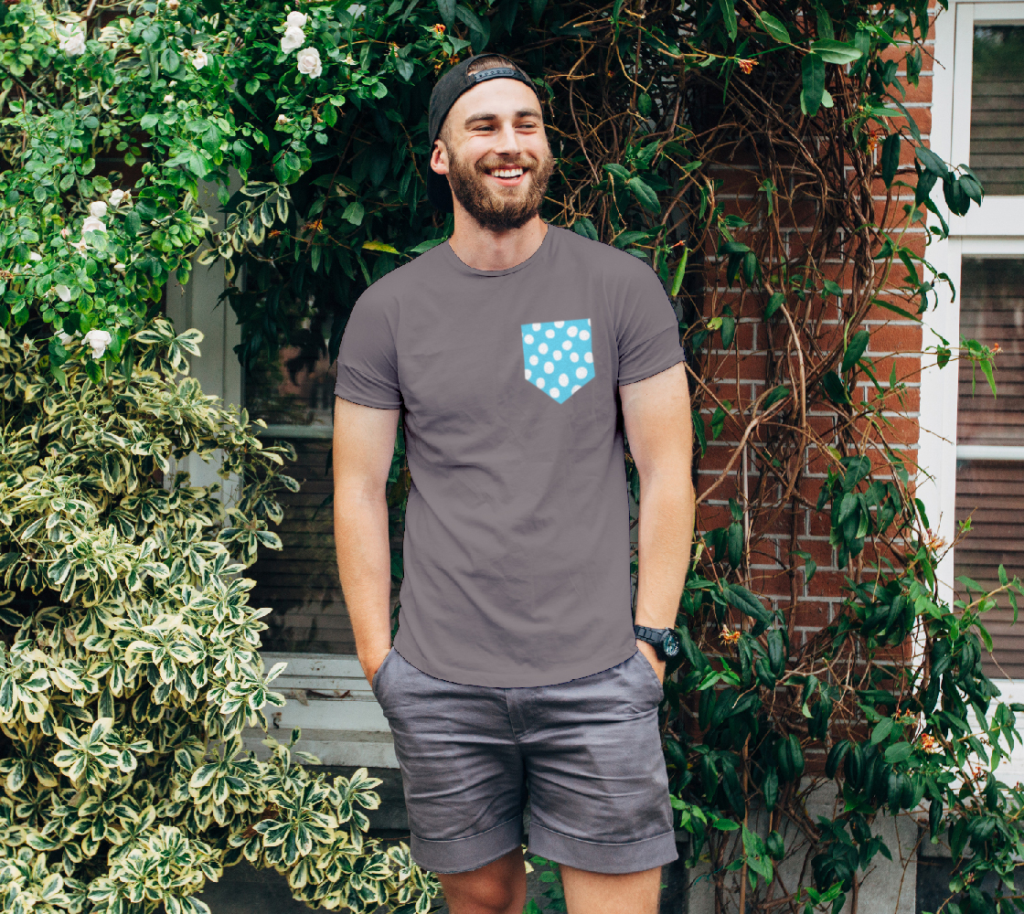 All About the Dots Pocket Unisex Tee - Blue preview