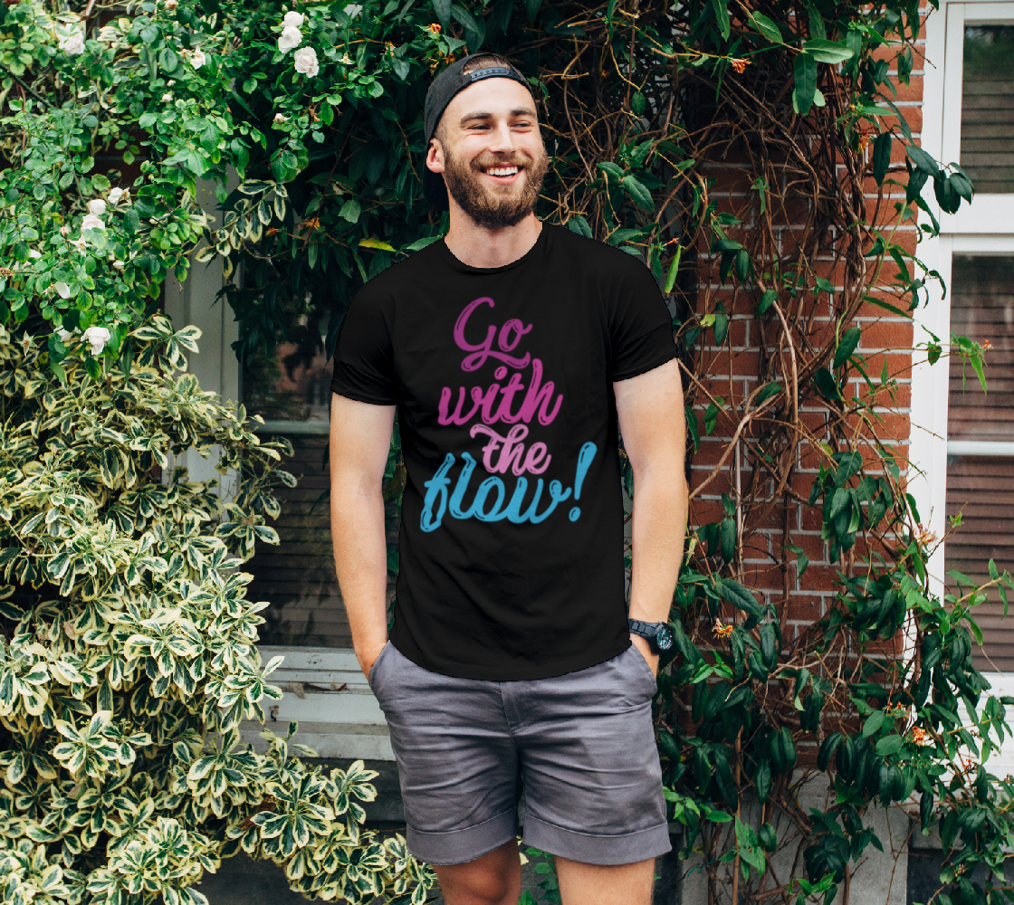 Go With The Flow Cool Ombre on Black Tee preview