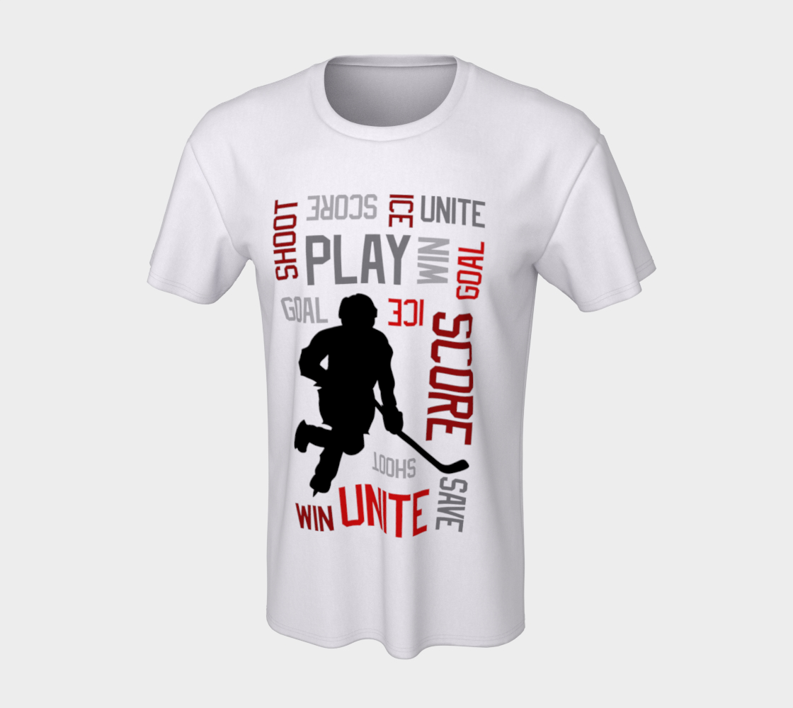 For the Love of Hockey Unisex Tee - Red Miniature #8