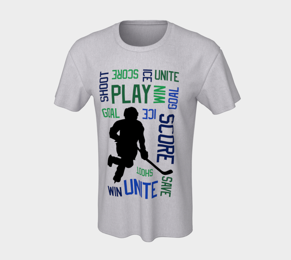 For the Love of Hockey Unisex Tee - Blue Miniature #8
