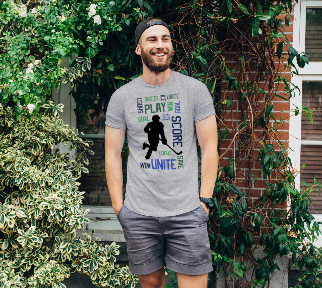 Aperçu de For the Love of Hockey Unisex Tee - Blue #1