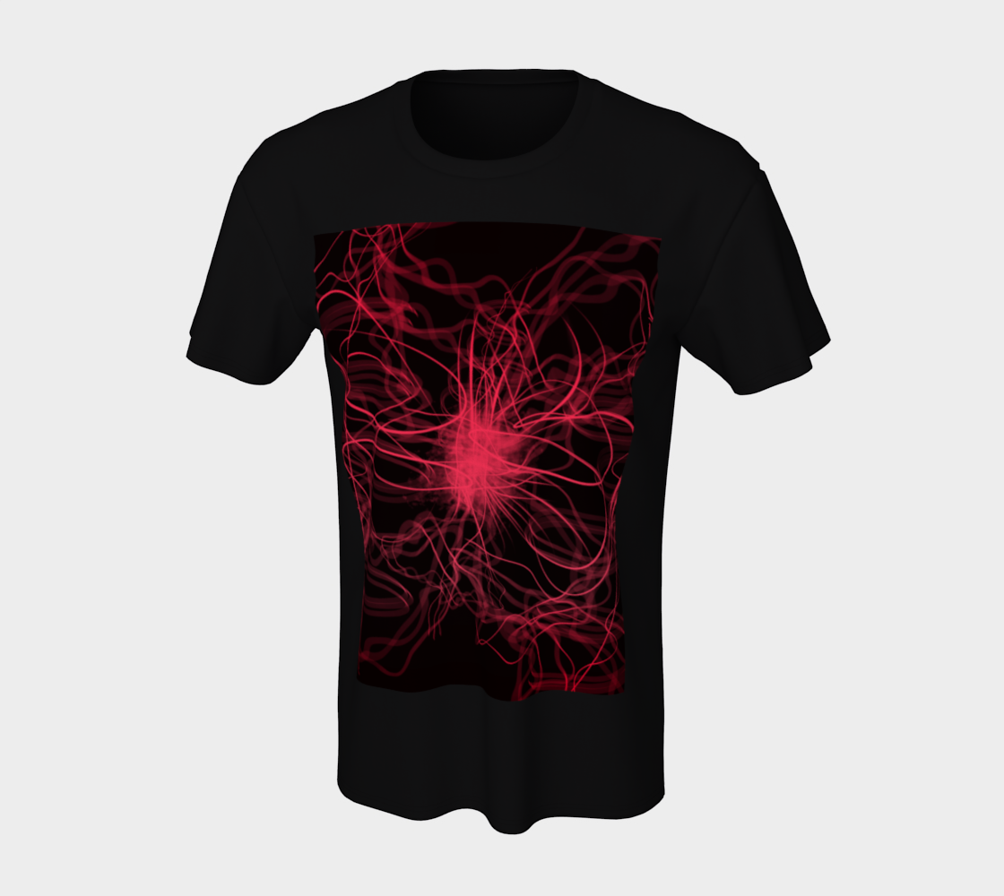 Aperçu de T-Shirt Unisexe Abstrait Lumière Rouge #7