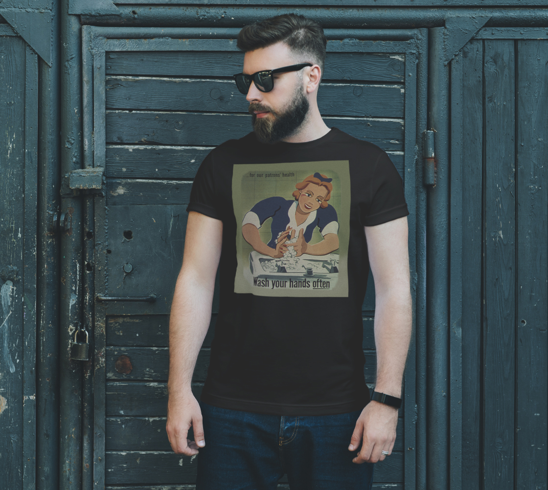 Vintage Patrons Health Wash Your Hands Often Unisex T-Shirt, AOWSGD preview #2